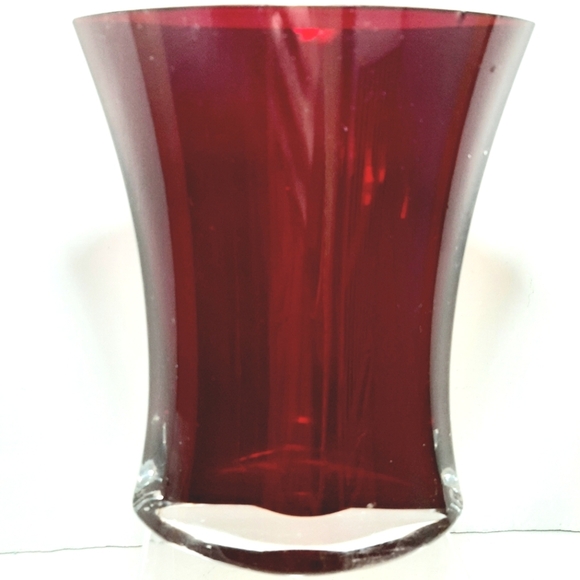 Crimson Envelope Shape Art  Glass Vase - Picture 6 of 6
